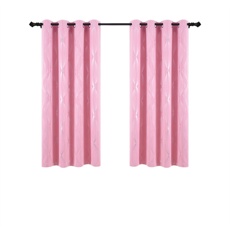 Paire de rideaux occultant et isolants avec œillets, Rose, L 52 po x L 63 po
