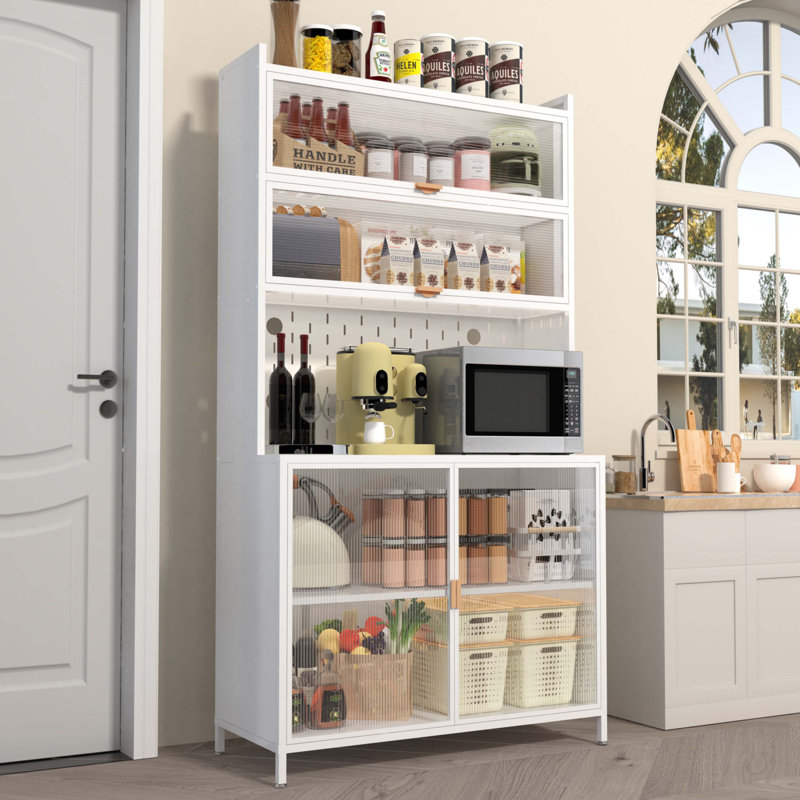Garde-manger de 73 po de hauteur, Blanc