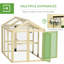 Poulailler, grand poulailler en bois, conception combinable avec perchoirs et portes pour l'extérieur, la cour, la ferme, 4,6 pi x 2,8 pi, bois naturel