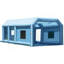Cabine de peinture gonflable, cabine de peinture gonflable 27,9 x 15,7 x 10,8 pi, cabine de peinture de voiture portable pour petit camion, avec souffleurs puissants de 950 W + 750 W et système de filtre à air, grande moto, taille moyenne