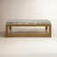 Roberta Coffee Table-Sandblasted White Marble
