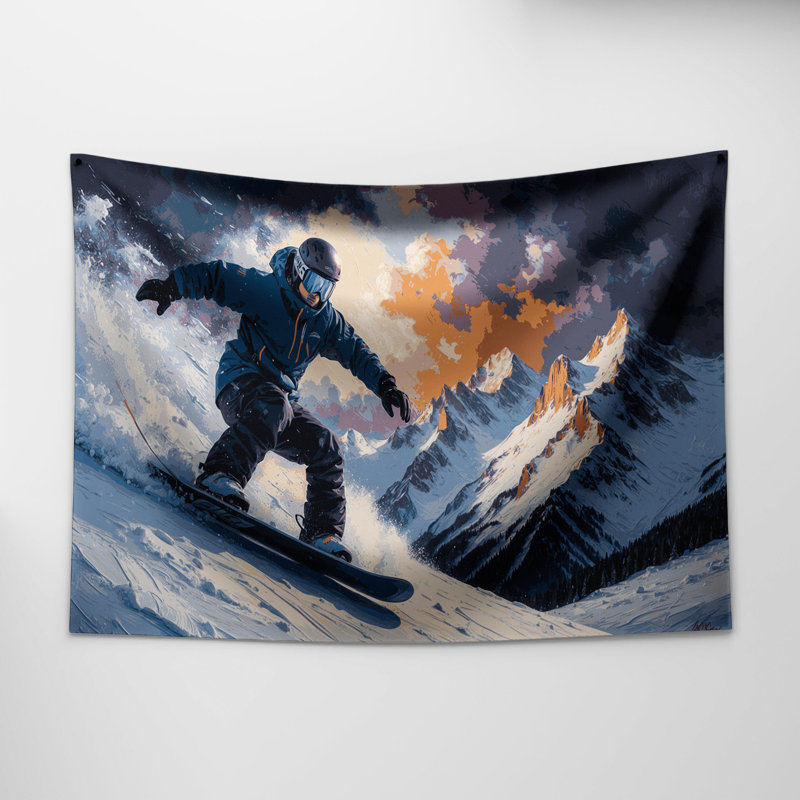 Tapisserie murale Sports Snowboarding, 51 po x 60 po