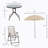 6 Piece Patio Dining Set For 4 With Umbrella