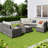 8-Pieces Outdoor Wicker Round Sofa Set, Half-Moon Sectional Sets All Weather, Curved Sofa Set With Rectangular Coffee Table, PE Rattan Water-Resistant And UV Protected, Movable Cushion-1280448239