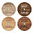 Ceramic Round 4 Piece Coaster Set