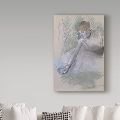 « dancer » par edgar degas, reproduction de peinture à l’huile sur toile tendue