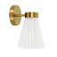 Lucci Amore 1 Light Pleated Wall Bracket in Bronze with Natural Linen Shade-63817119-63817118