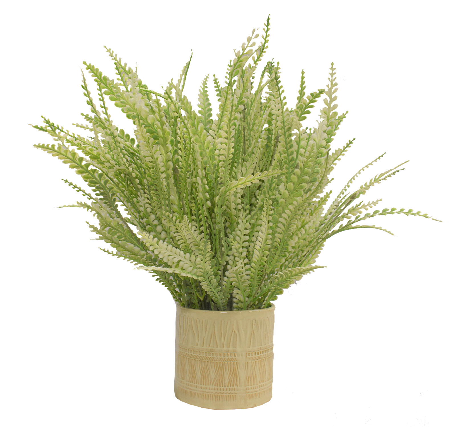 Primrue 19'' Faux Fern Plant in Ceramic Pot Wayfair