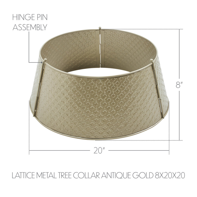 Collier treillis en métal 8 x 20 x 20, Doré
