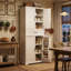 Armoire de rangement de 72 po de hauteur pour salle de bain avec supports de porte, tour de lin autoportante avec tiroir et tablettes réglables (noir / blanc / gris)-123594302