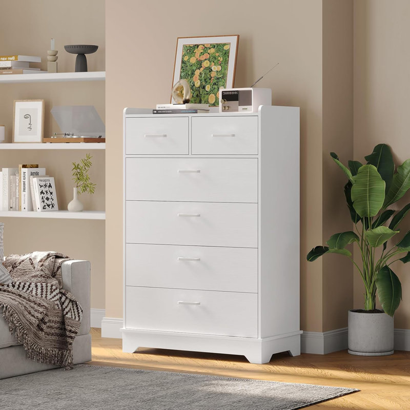 Noby 15'' W 6 - Drawer Dresser, White