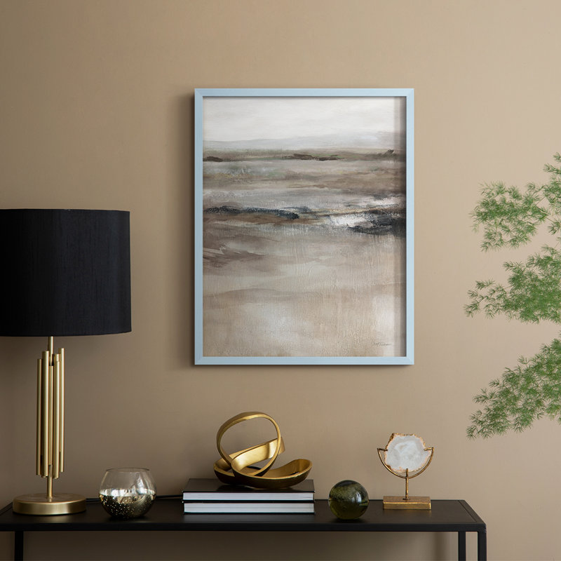 «Far Off Vistas», reproduction encadrée - bois massif, H 11 po x l 9 po, Bleu