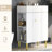 Bathroom Vanity With Storage Cabinet, Single Ceramic Sink