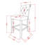 Tabouret de bar en bois massif touffeté Asons, ensemble de 2-317546046