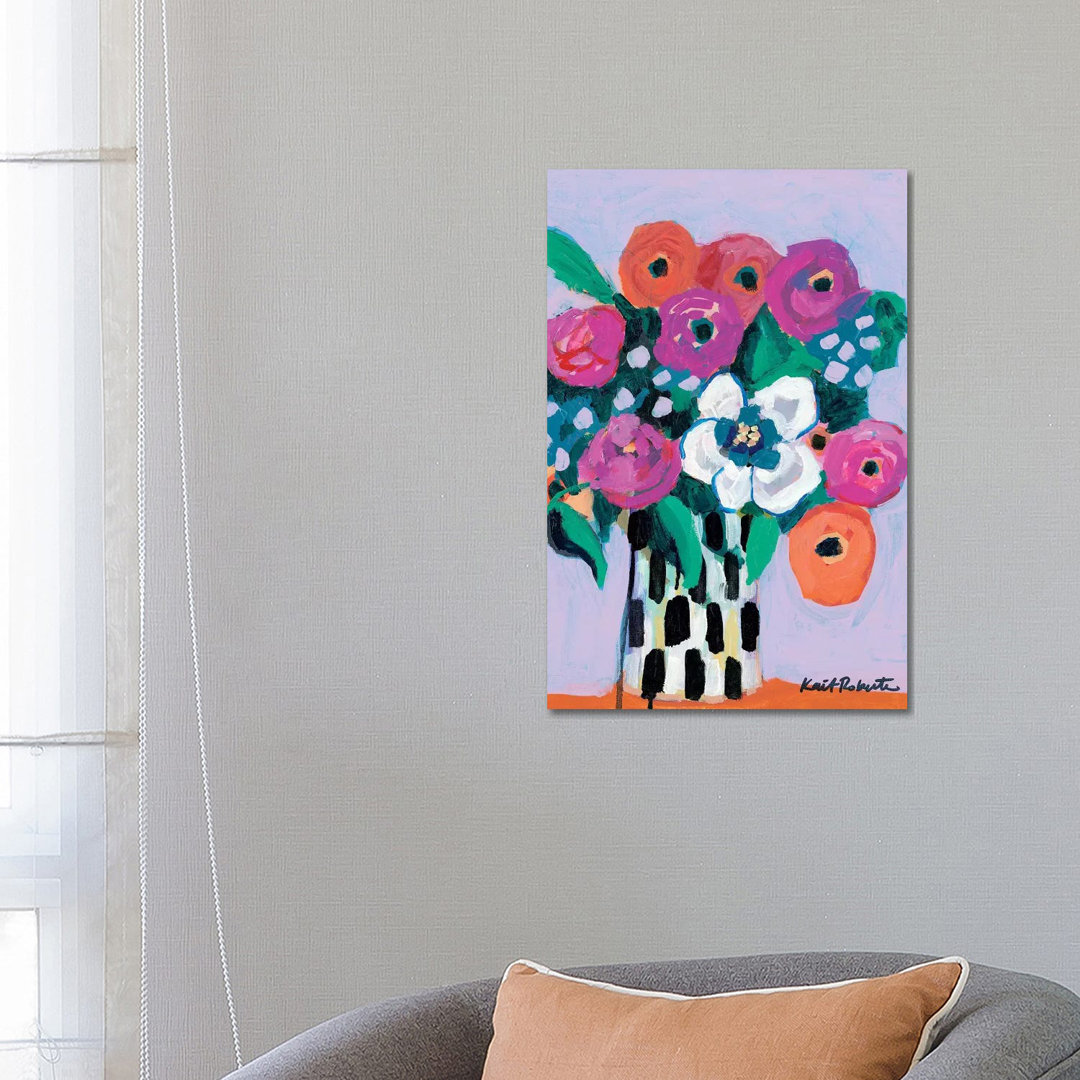 Bouquet On Lilac by Kait Roberts - Wrapped Canvas Gallery-Wrapped Canvas Giclée