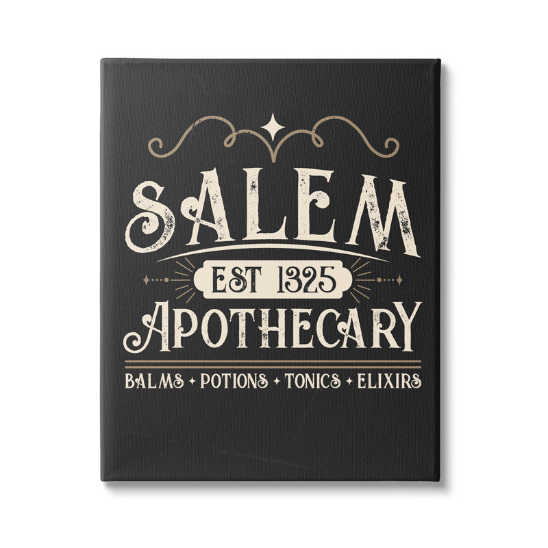 " Salem Apothecary Vintage Sign " by Angela Nickeas, 20" H x 16" W x 1.5"D