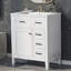 Armoire de meuble-lavabo 30 po avec lavabo et tiroirs, structure solide et panneau de fibres à densité moyenne-119945845