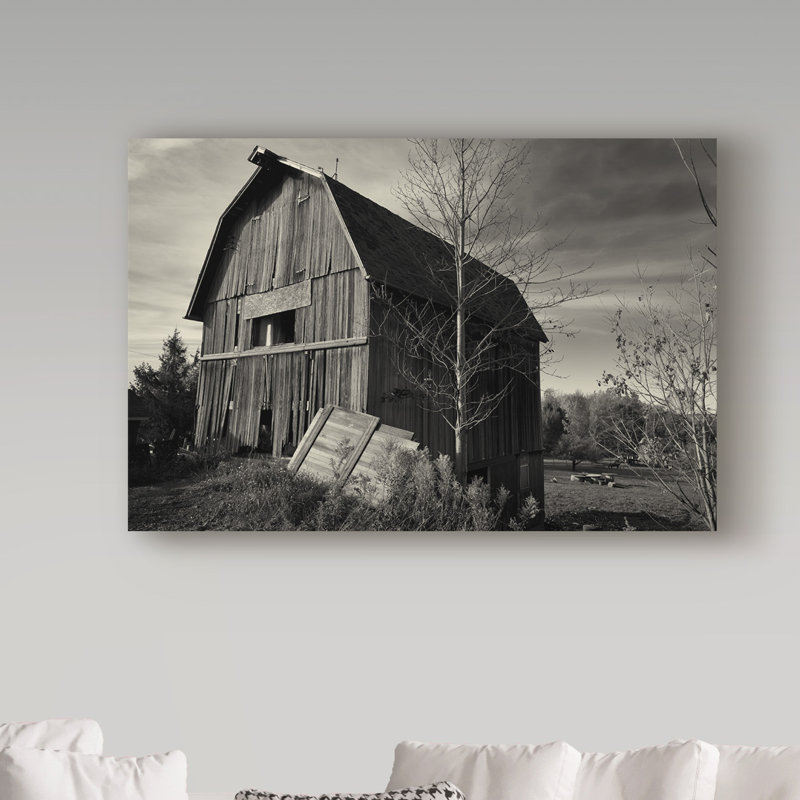 «Old Barn Autumn» par Molloy, reproduction de photo sur toile tendue, H 12 po x l 19 po