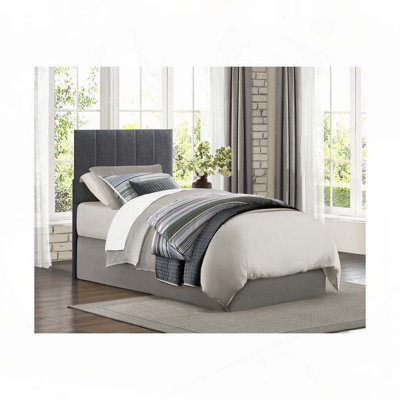 Upholstery Padded Vertical Channel Tufted Bed