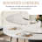 59" Round Marble Dining Table with Turntable