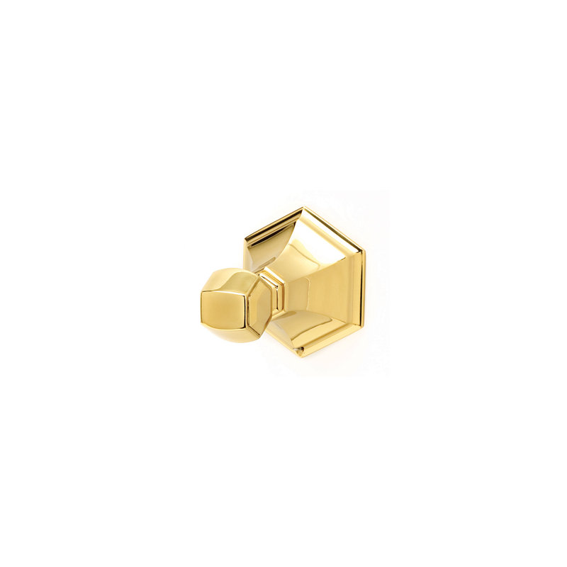 Nicole Single Robe Hook, Polished Brass