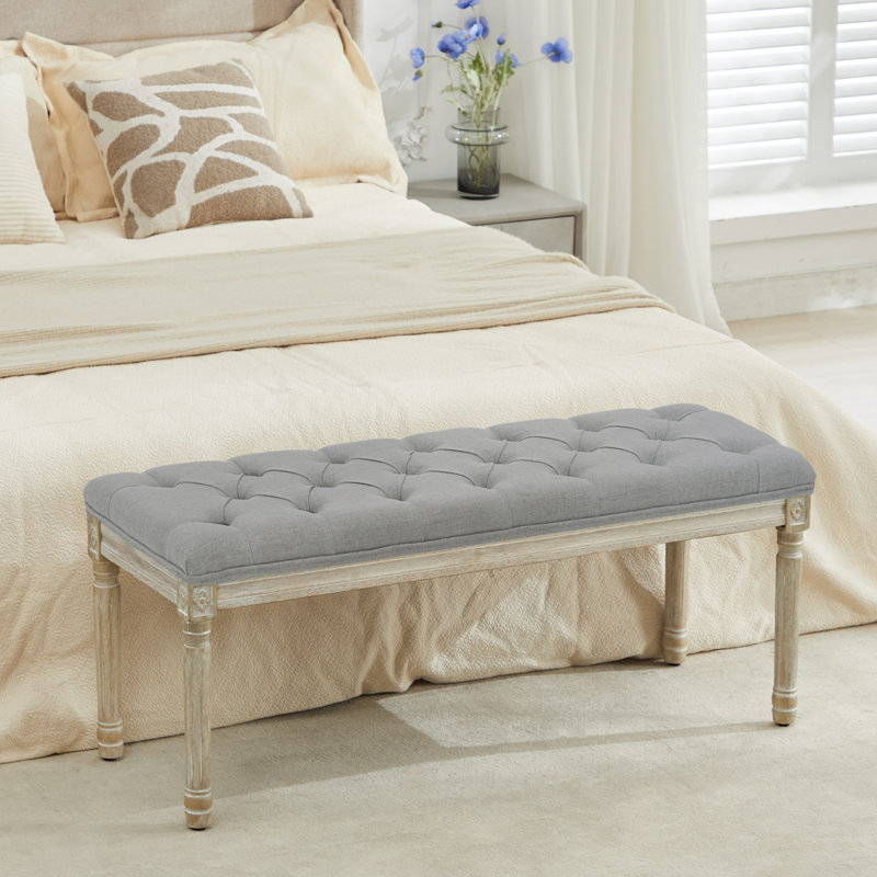 Boswick Bench, Light Gray, 43.9"