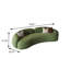 Canapé courbé en chenille brossé vert pour les petits espaces-29502734