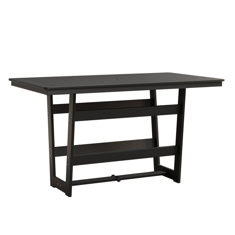 Hudson Outdoor Bar Table, Matte Black