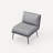 GREY FRAME 8 SEATER - 6pc corner lounging set 
