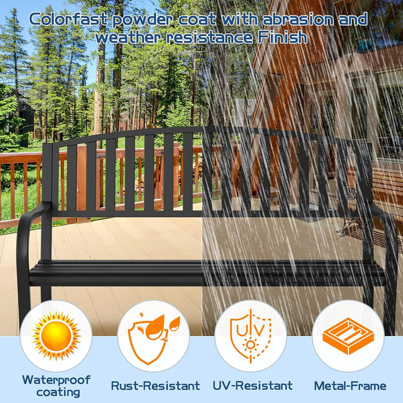 Banc d'extérieur pour l'extérieur, banc de jardin résistant aux intempéries