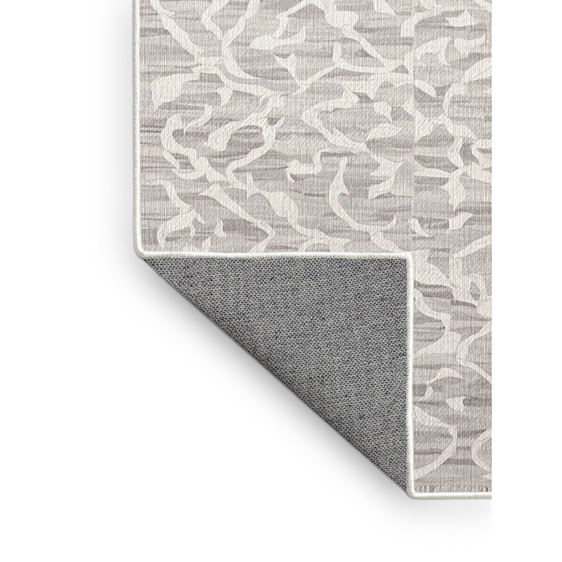 Machine Washable Beige Area Rug, Square 7'