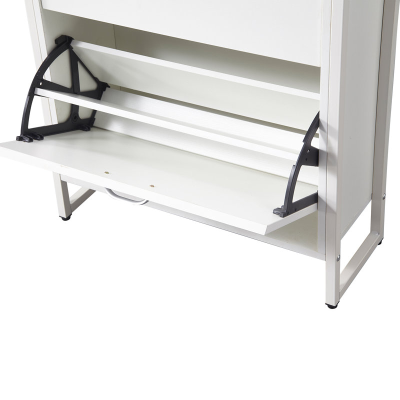 Armoire de rangement pour chaussures avec 3 tiroirs rabattables et 1 tiroir