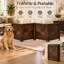 Barrière pliante pour chien en bois à 4 panneaux-134383096