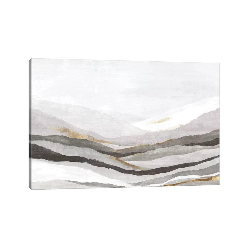 «Far Away Land II Neutral Version» par Eva Watts - impression sur toile tendue, H 26 po x l 40 po x 1,5 po