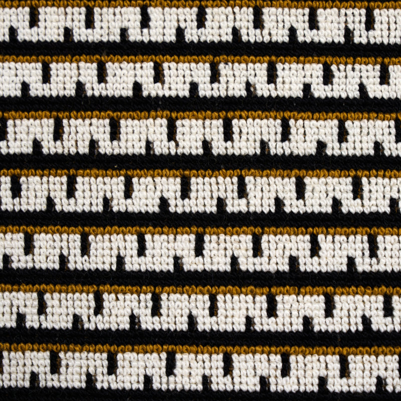 Tissu Struktur Épinglé brun Schumacher x Stephanie, Pierre de lune