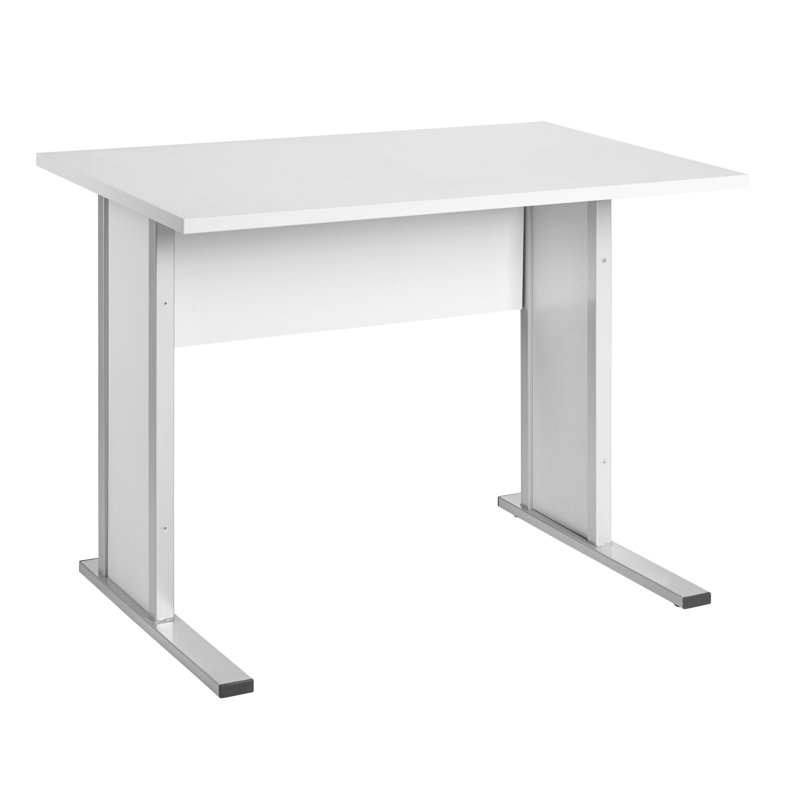 Tregenna Metal Base Writing Desk, Light grey, 72.2cm H x 90cm W x 65cm D
