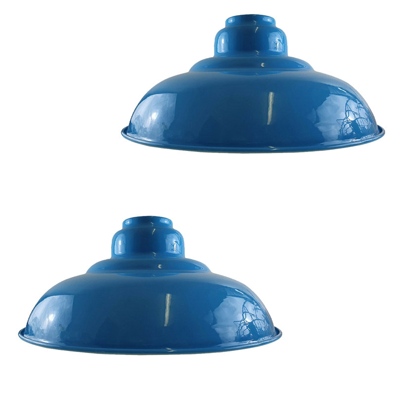 Lonnia 13.5cm H Metal Semi Curvy Lamp Shade ( Uno ), Cyan Blue