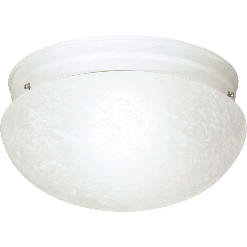 Plafonnier encastré 2 lumières 12 po Chacon, Blanc texturé