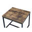 Table de bout en chêne patiné moderne avec base en traîneau noir