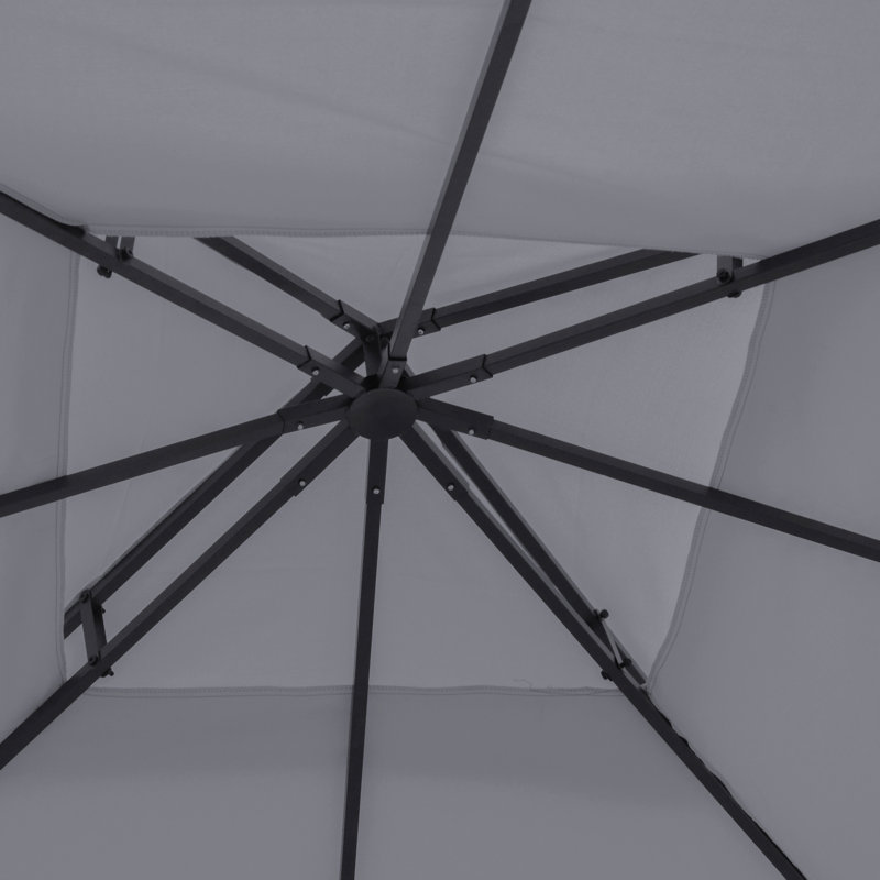 Gazebo Replacement Canopy, 2, Dark Gray, Protected For Outdoors Use