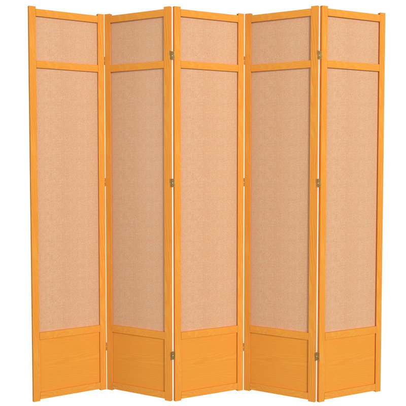 Cloison pliante Clarke, Miel, 5 panneaux