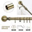 Heavy-Duty Adjustable Curtain Pole with Finials-673331138-673266169