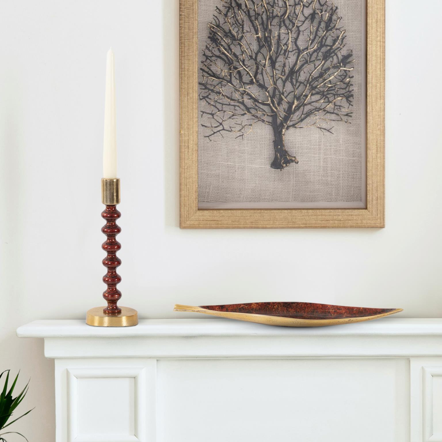 Candlestick Holder, 12" H x 4" W x 4" D