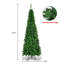 Arbre de Noël mince en cachemire vert avec 150 lumières-820107052