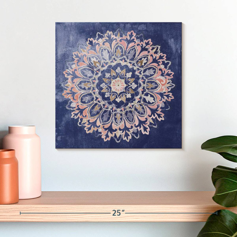 Kala Mandala Delight bleu marine, H 16 po x l 16 po