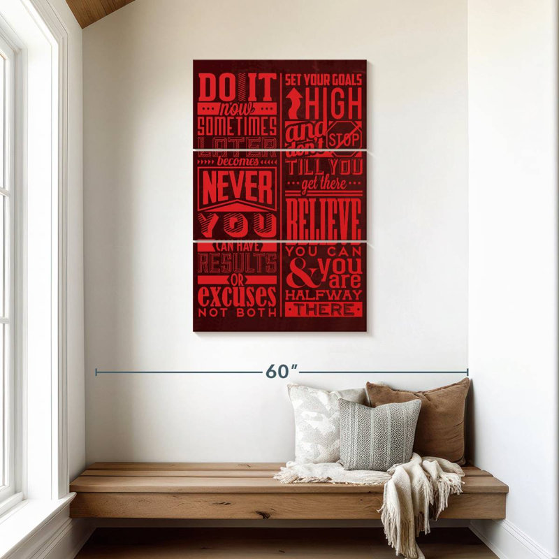 Ensemble de motifs Tergel - rouge, H 45 po x l 28 po
