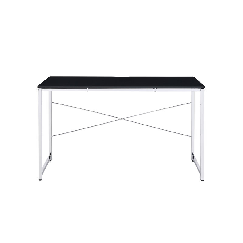 Tennos  & Chrome Finish Writing Desk (Not Including Office Chairs), Black
