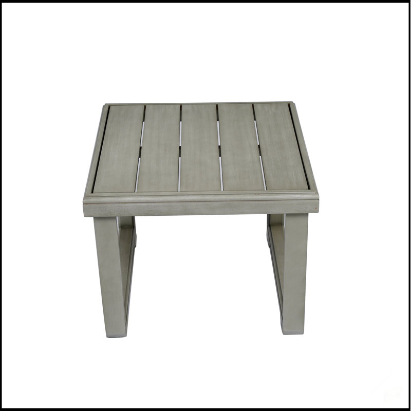 Table d'appoint d'extérieur en bois d'acacia rustique, durable et élégante pour le patio et la cour arrière