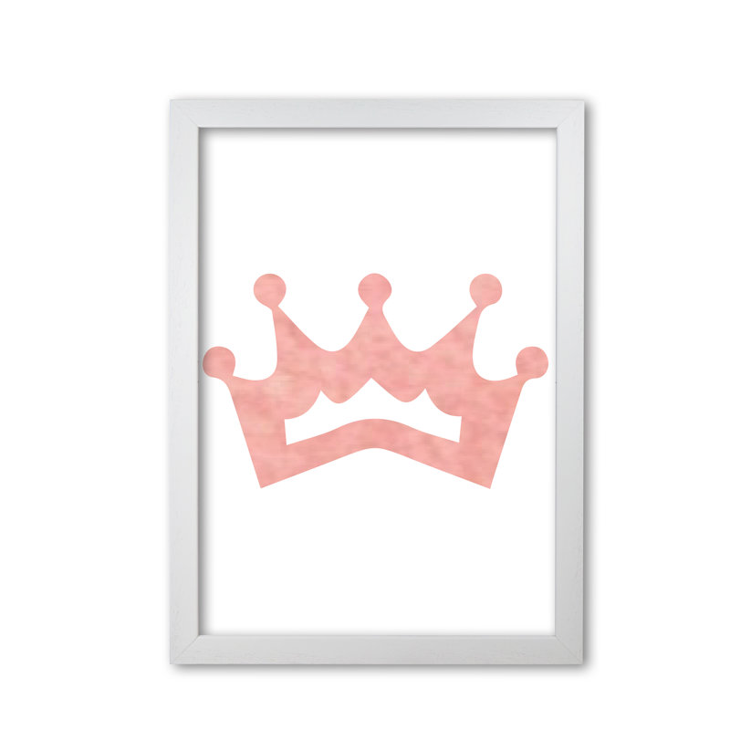 Crown - Painting, White Grain Frame, 42 cm H x 30 cm W x 5 cm D