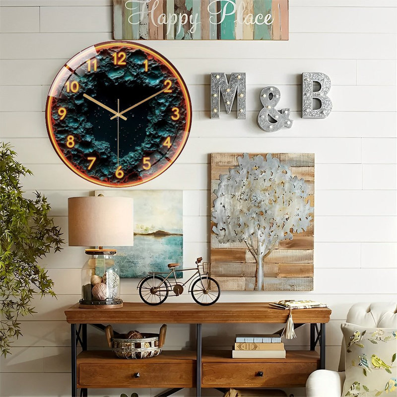 Horloge murale en verre Neon